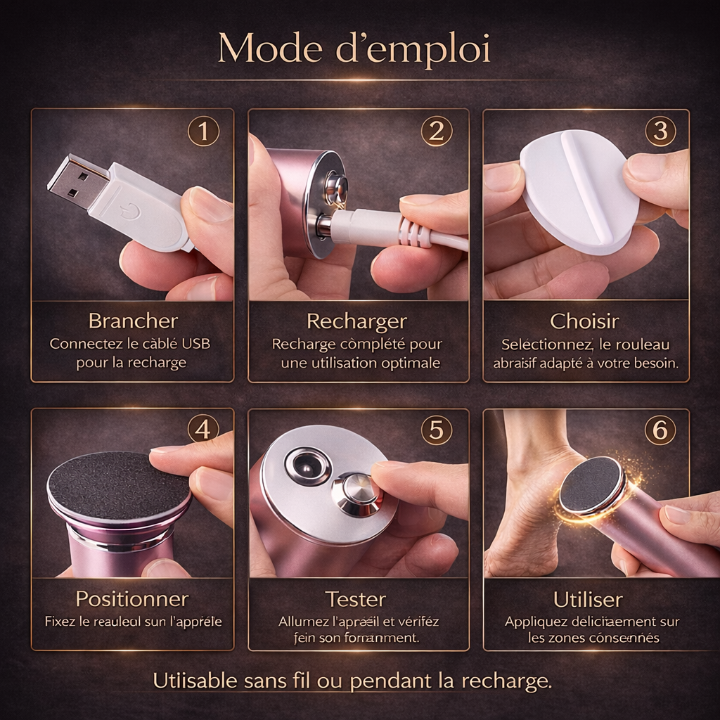 Retrouvez des pieds doux et nets dès la première utilisation