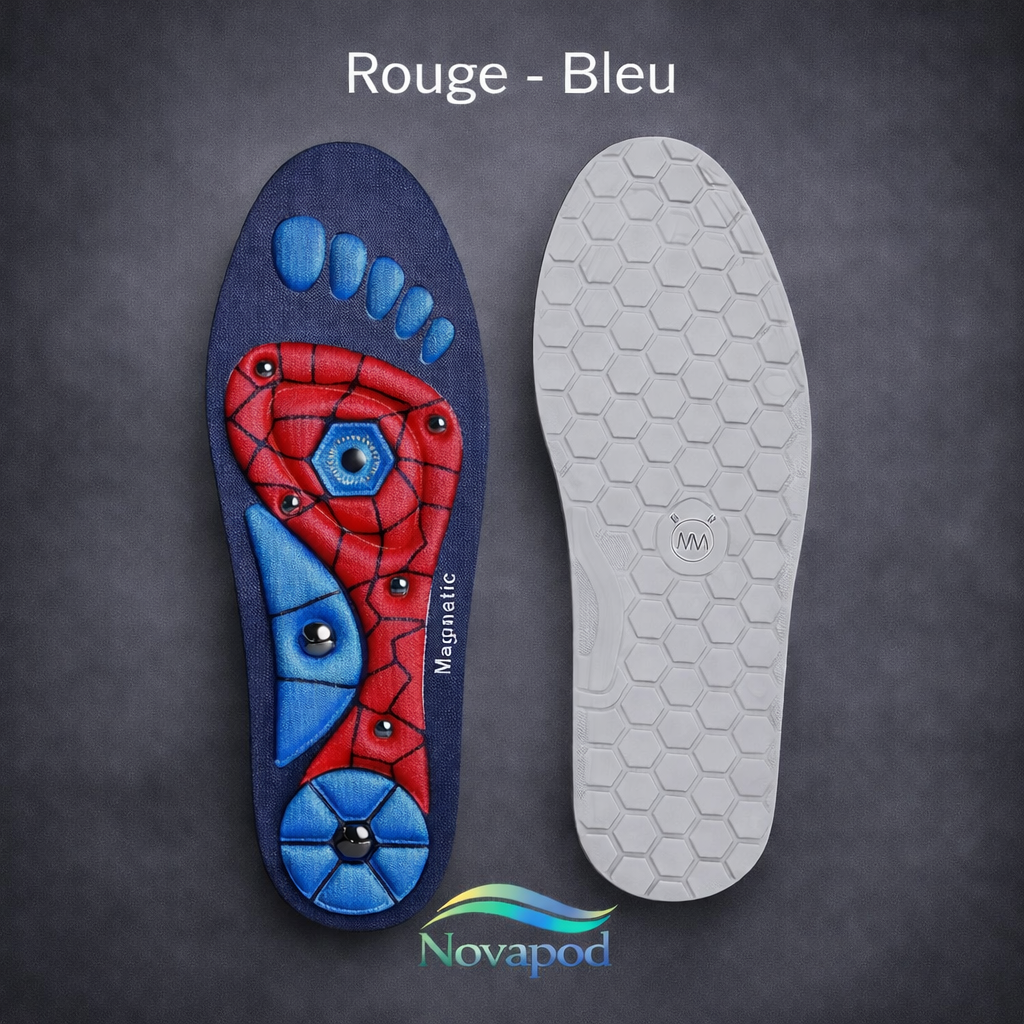 OrthoMag Confort Plus, semelles orthopédiques en EVA avec acupression magnétique, conçues pour stimuler les zones réflexes du pied